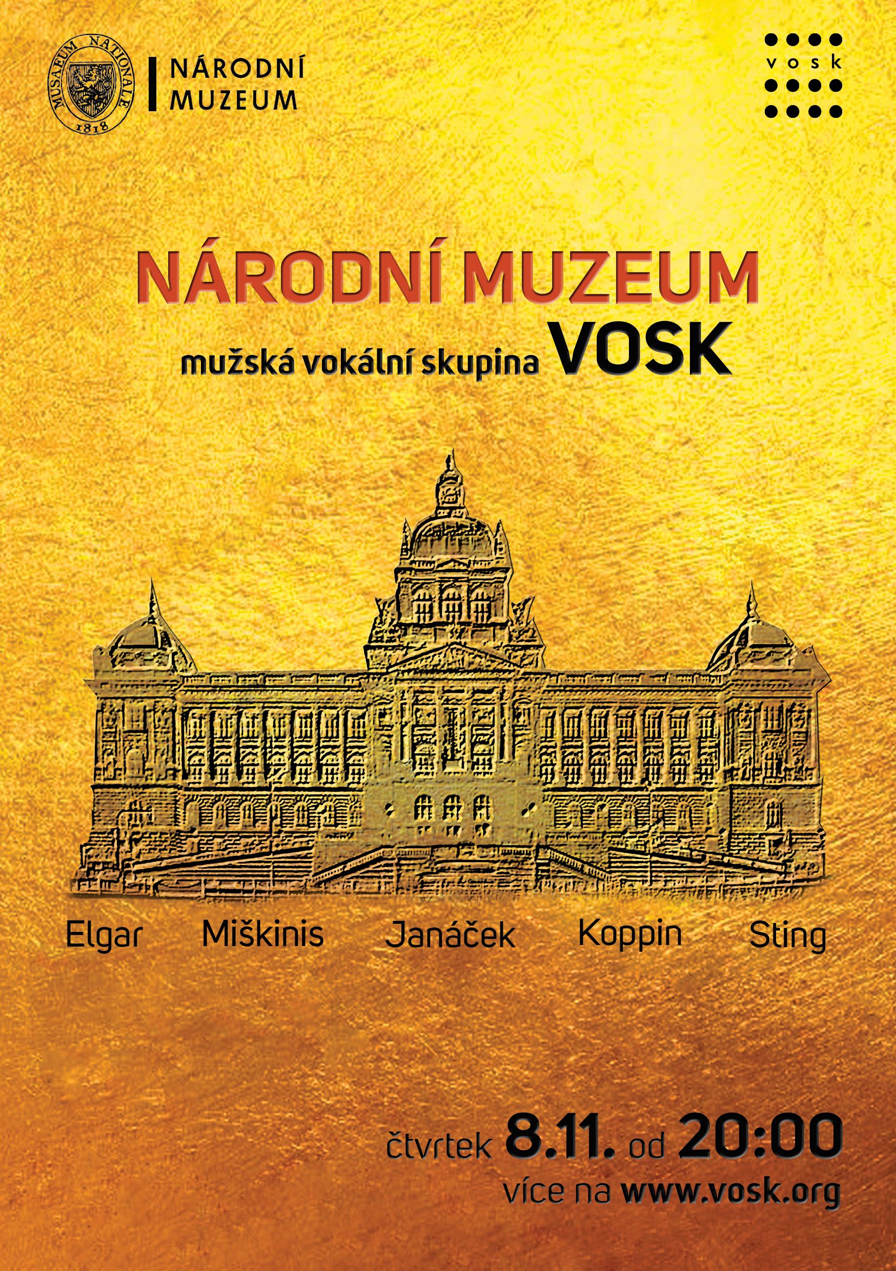 Koncert v Národním muzeu -historická budova Národního muzea, Václavské náměstí 68, Praha 1